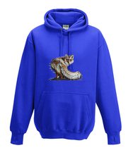 JanaRoos - Hoodies - Kids Hoodie - Packshot - Hand drawn illustration - Round neck - Long sleeves - Cotton - royal blue - blauw -fox - vos