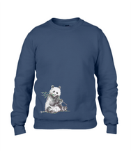 unisex sweaters panda bear beer handdrawn illustration tekening JanaRoos Jana Roos sweater collection Navy blue donker blauw